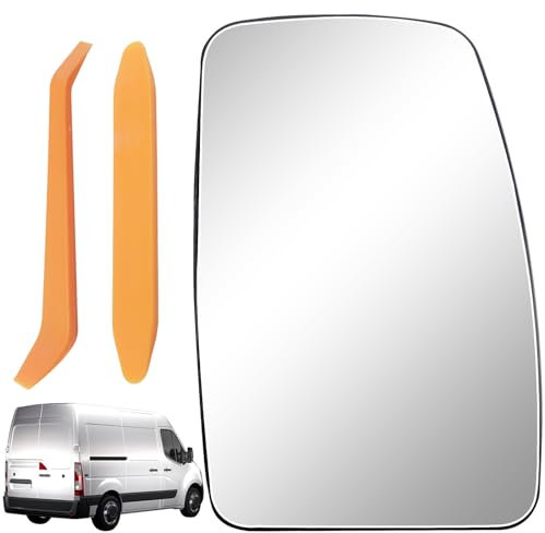Cristal de espejo de repuesto para Re/nau-lt Master 2010-2021/Opel Movano 2010-2023/Nissan NV400 2010-2021 calefactable cristal de espejo de repuesto(lado del pasajero/derecho)