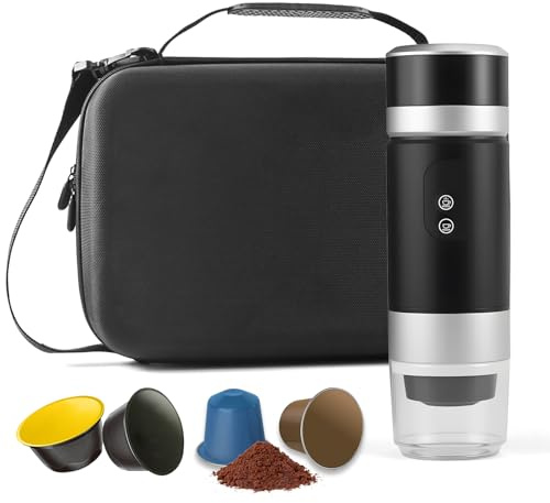 Aischens Bolsa para Máquina de Espresso Portátil, Estuche EVA Impermeable | Ideal para la Máquina de Espresso Eléctrica Portátil Aischens y Molinillo de Café, Viaje, Camping, Oficina y Accesorios