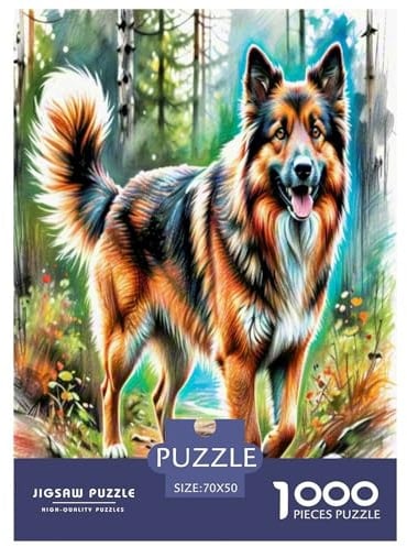 Akita Inu1000Teile Puzzle Für Erwachsene Und Kinder Ab 14 Jahren Pädagogisches StressabbauSpielzeug Denksport Moderne Porträts70x50cm/1000pcs