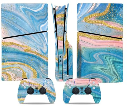 Pegatinas Para PS5 Slim Skin Disc Edition Consola Mando Cubierta Vinilo Skins Wraps Resistente Los Arañazos Compatible No Encoge Fuerte Adherencia 64661 Cubierta De Calcomanía