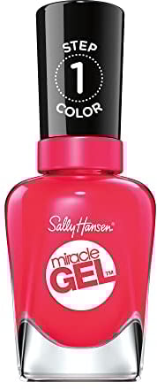Sally Hansen Miracle Gel, Pink Tank, Gel-Like Nail Polish, NO UV Light Required, Chip-Resistant, Long Lasting - Up to 8 days, Easy to Use, Salon Quality Results, Vegan Formula, 14.7ml