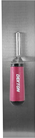 Dekton Plastering Float 16- Hardened And Tempered Carbon Steel| Soft Grip Handle For Comfort| Ideal For Brick Laying, Plastering, Diy Jobs| Professional Grade Tool For Plastering, Rendering, Tiling