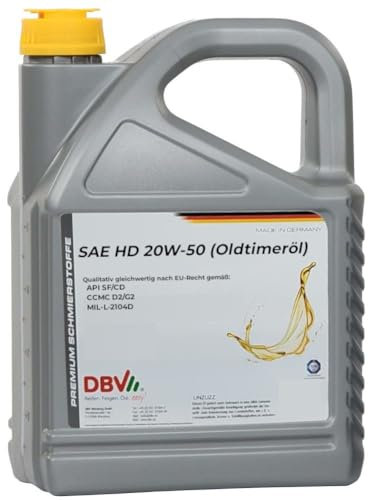 5 Liter DBV SAE HD 20W - 50 (Oldtimeröl)