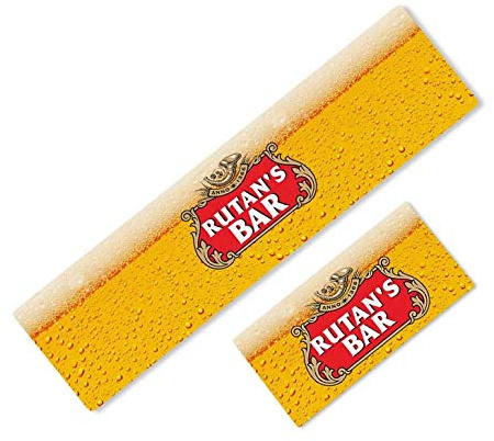 Personalised Stella Bubbles Beer BAR Runner Ideal for Home Pub Party Occasion (88x25)