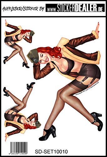 Nose Art Pinup Aufkleber-Set Sticker sexy Girls Pinupgirls Autoaufkleber Girls Retro Vintage Flugzeug Oldschool