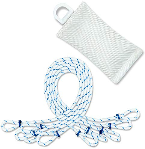 Flagcessories Premium Fahnen und Flaggen Befestigung Set - 1x Fahnengewicht 400 Gramm + 5X klapperfreie Fahnenschlingen, Fahnenmast Zubehör