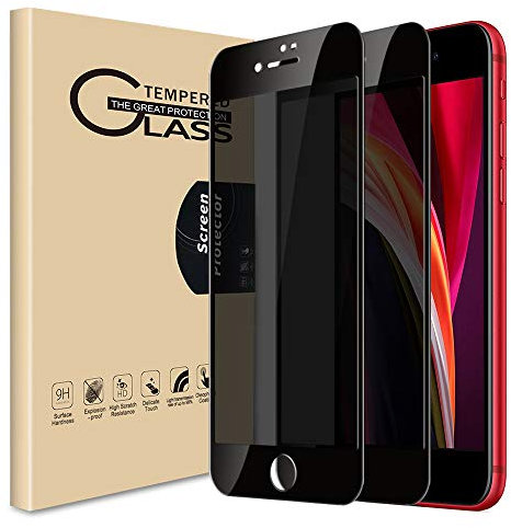 Privacy Screen Protector for Apple iPhone SE 2020 /iPhone SE 2nd Generation,[2 PACK] iPhone 8 and iPhone 7, Anti-Spy Tempered Glass Film