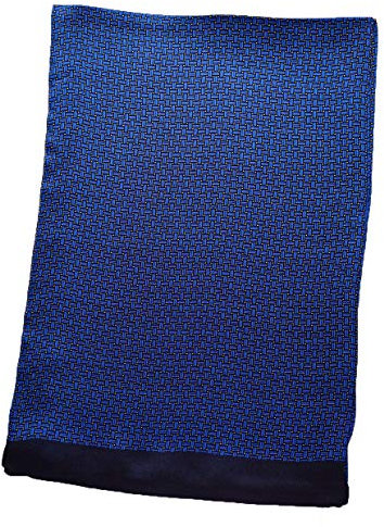 XUYUZUAU Herren 100 Seidenschal Doppellagig Mode Halstuch Formal Casual, Rechteck Blau, Einheitsgröße