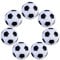 Garneck 6pcs Mini Footballs, 32mm Table Soccer Foosballs Replacements Black and White Table Football Ball for Foosball Table Parts