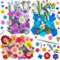 Frasheng 120 Stück Natürliche Getrocknete Blumen,DIY getrocknete Blumen Set Mit Pinzette,Gemischte Getrocknete Blüten und Blätter für Kunst Basteln DIY Harz Scrapbooking Handwerk Karten Machen