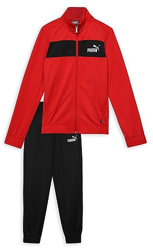 PUMA Boy's Poly Suit Cl B Track Suit,Rot (High Risk Red), 164