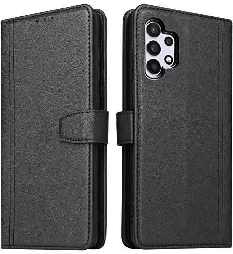 ZRANTU Samsung Galaxy A32 5G Hülle, Galaxy A32 5G Handyhülle Leder klapphülle Handytasche mit RFID Schutz, Klappbar Tasche für Samsung Galaxy A32 5G Hülle (Schwarz)