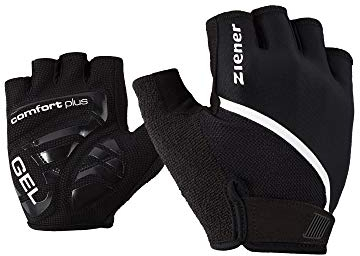 Ziener Herren Celal Fahrrad-/Mountainbike-/Radsport-Handschuhe | Kurzfinger - atmungsaktiv/dämpfend, Schwarz, 9.5
