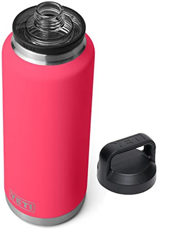 YETI Rambler 46 oz Bottle, Leakproof, Vacuum Insulated, Stainless Steel with Chug Cap, Bimini Pink