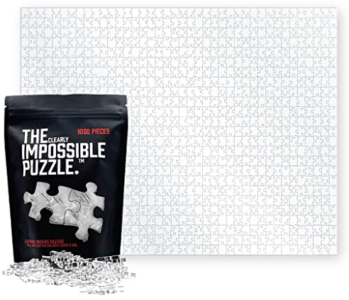 The Clearly Impossible Puzzle 100, 200, 500, 1000 Teile Hartes Puzzle für Erwachsene Coole Schwierige Puzzles Klare Härteste Puzzle - Schwieriges Lustiges Puzzle für Erwachsene (1000 Teile)