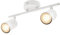 CGC Lighting Plafonnier LED, spot mural 2 têtes pivotantes et orientables, GU10 (sans ampoules) plafonnier moderne 230V pour salon chambre cuisine couloir (White)