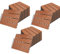 Joparri Terrassen-Fliese 30x30x2 cm WPC Kunststoff 33er Spar Set für 3m², Klickfliesen in Holzoptik, Terrasse Balkonbodenbeläge mit Drainage, Braun