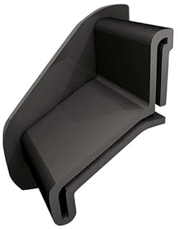 Renoplast® Wandabweiser für Traufprofil K20 Graphit | Rechts + Links | Fertigstellung von Terrassen und Balkonen | Harzböden | Wasser ablaufsysteme Winkelprofil | Wetterbeständigkeit