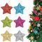Christmas Tree Decorations - 12pcs Colorful Star Hanging Ornaments, Small Glitter Xmas Star Pendant for Party, New Year Holiday Decor Y7WJXGJ