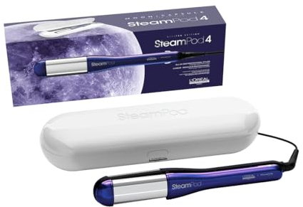 L'Oréal Professionnel SteamPod 4 Moon Capsule, Plancha de Pelo Profesional con Tecnología a Vapor, para cualquier look de liso a rizado, para Todo Tipo de Cabello, Moon Capsule Limited Edition