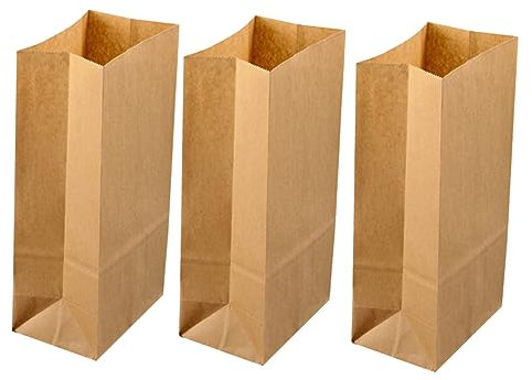 Healeved 50 Stück Braune Papiertüten Snacktüten Aus Papier Frühstücksbrot Französisches Brot Popcorn-snacktüten Schokoladenkeks Pommes-frites- Kraftbeutel Stoffbeutel Einweg Cutter