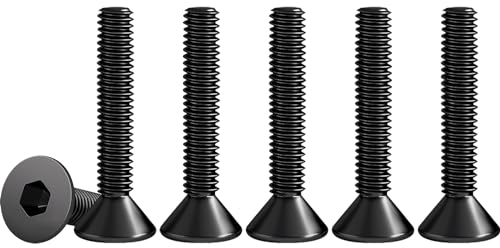 Drenky 50 Stück M3 X 25mm Senkkopfschrauben Schwarz Edelstahl V2A VA A2 Schraube mit abgesenktem Kopf DIN 7991 / ISO 10642 Senkschraube Rostfrei Innensechskant Schrauben Metrisches Regelgewinde