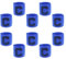 Hosifiy 10Pcs Fußball Kapitänsbinde, Blau Nylon Elastische Fußball Armbinde Einstellbare Fußball Kapitän Armbänder C Arm Band für Jugend Erwachsene Sport Training