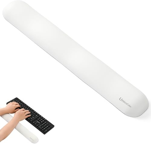 Univo Colors Repose-poignet ergonomique en mousse à mémoire de forme pour clavier - Réduit la fatigue - Convient aux ordinateurs portables et aux claviers de taille normale - Coussin en mousse à