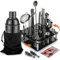 KINGROW Mixology - Set di shaker per cocktail, kit completo da 29 pezzi per barista e strumenti da bar con supporto rotante in acrilico, set professionale da bar per mescolare bevande, casa, bar,