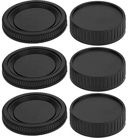 Vordere Objektivabdeckung Zum Aufstecken, Schwarzer Kunststoff, Tragbare Objektiv-Rückabdeckung, Vorderkappen-Set, Passend Für Minolta MD-Mount-Kamera