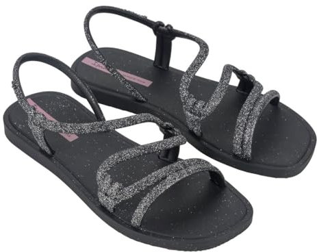 Ipanema Solar Glow Sand Ad, Infradito Donna, Lilla Nera Glitterata, 37 EU