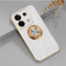 XINYEXIN Funda para Xiaomi Redmi Note 13 Pro 4G / Xiaomi Poco M6 Pro con Anillo Soporte Girar 360 Grados, Moda Suave TPU Silicona Case Cover, Antigolpes Carcasa - Blanco