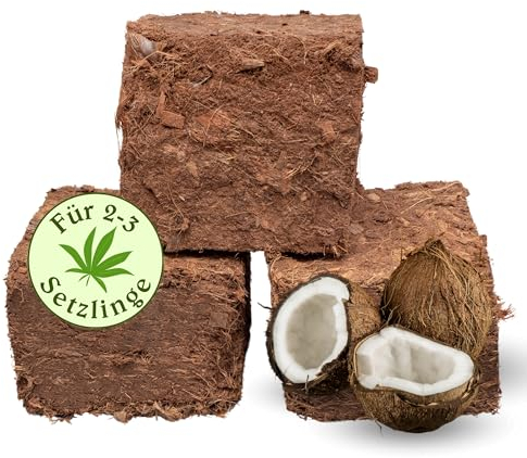 King Crocodile Kokos Cannabis-Anzuchterde 5kg I gepresste Quellerde für 60 Liter Erde I Hanferde nachhaltig & biologisch abbaubar I schimmelresistente Pflanzenerde für Zimmerpflanzen & Gemüse