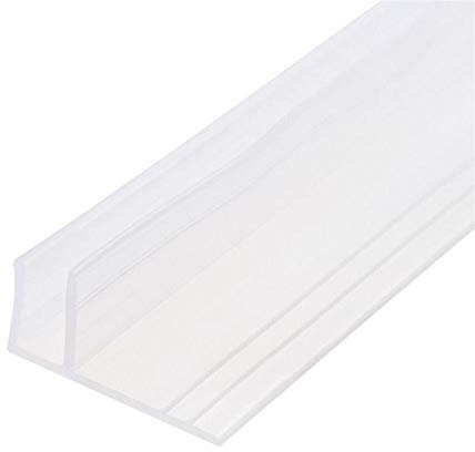 Duschtürdichtungs-Set, 1 m, Silikon, Duschtrenndichtung, Gleitstreifen, Kunststofffenster, Glas, Gummi-Befestigung, Badezimmer-Fenster für Tür, langlebig, verhindert Duschleckagen (Größe: 8 mm)