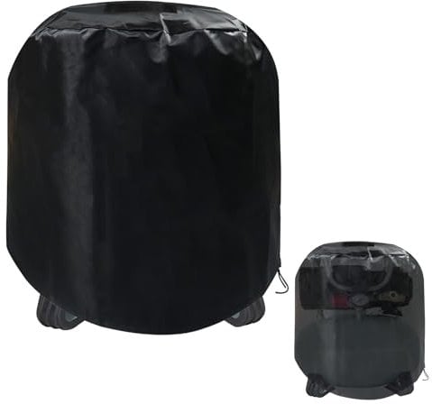 Klmnop 6 Gallon Portable Pancake Air Compressor Cover, Black, Waterproof, Oxford Cloth, Dustproof, Drawstring Closure