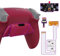 eXtremeRate Konfigurierbar RISE4 V3 Remap Kit für ps5 Controller BDM-030/040/050 Modell, Upgrade Board & Gummiert Griff Rücken Gehäuse Case & Rücktasten Back Paddles Set für ps5-Cosmic Red