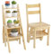 Nisorpa 3-in-1 Klappbare Holzleiter-Trittleiter 4 Stufen Klappbar-Gartenregal&Leiterregal-Blumenregal Blumentreppe Pflanzenregal-Klappstufen für Küche,Wohnzimmer,Draußen