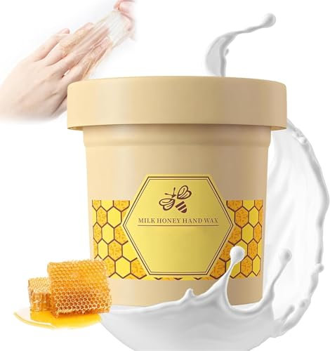 Masque pour les mains à la cire de lait au miel, masque exfoliant pour les mains, masque hydratant pour tous les types de peau (120 g-1 pièce)