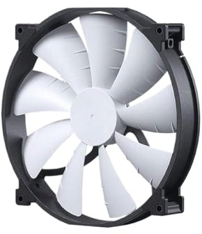 Cooling Fan 200mm 4Pin PWM Quiet Compatible With Computer Cases With FDB Hydraulic Bearings And Air Volume In Black(White leaves)