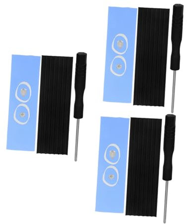 Gadpiparty 3set Ssd Heat Sink Kit Aluminum Alloy Radiator Vest for Ssd Cooling Easy Install