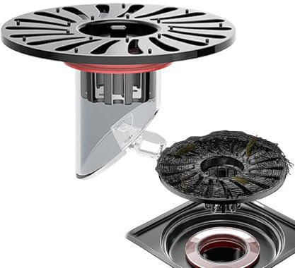 Valvola di scarico per pavimento della doccia, in acciaio inox, anti-odore, anti-appannamento, facile da installare, per bagno, cantina, lavanderia, drenaggio ad alte prestazioni