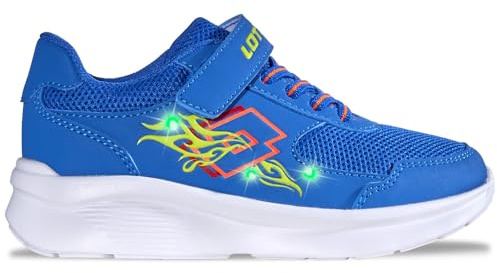 Lotto Stylecode: 2601590K LEDOLO K Unisex Kids, Flashlight Shoes mit blinkenden LEDs I in kinderfußgerechter Passform I atmungaktiv Dank hohem Mesh-Anteil I mit Elastikschnürung & Klettverschluss