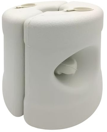 Soporte para sombrilla de exterior - Peso circular para terraza, base duradera | Estructura estable y resistente al viento, montaje rápido, soporte rellenable para terraza, balcón, jardín, piscina