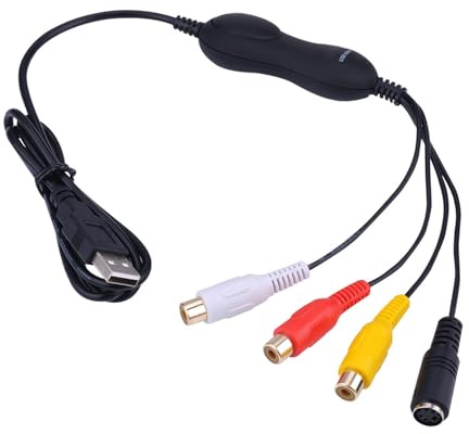 Portable USB2.0 Video Capturing Card Device Analogs Signals From VCRs Camcorders for Disc Creation and Format Conversion CVBS S Video Capturing Device