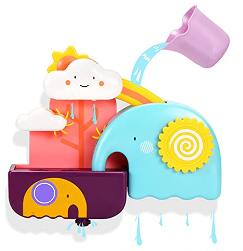 YROHGKPN Nubes de elefantes, juguetes de baño, juguetes de baño para niños pequeños, salpicaduras de agua, ducha, regalos de cumpleaños para niños y niñas, bebés, pequeños juguetes de ducha, pared