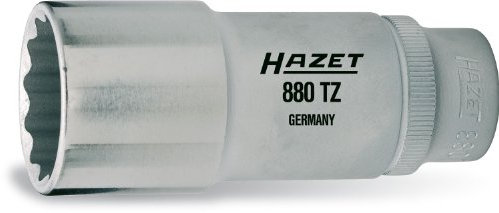 Hazet 880TZ-10 Douille carré creux 10 mm/profil traction à 12 pans extérieurs Taille 10 longueur 54 mm