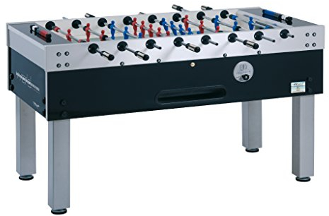 Tischfußball World Champion (156 x 125 x 92-94 cm, schwarz / silber, Standardstangen)