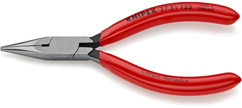 KNIPEX Greifzange für Feinmechanik mit Kunststoff überzogen schwarz atramentiert 125 mm, 37 31 125