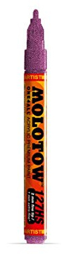 Molotow ONE4ALL Acrylic Paint Marker, 2mm, Metallic Pink, 1 Each (127.303)