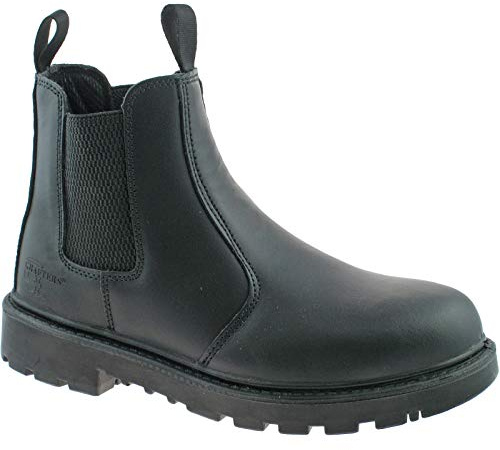 Grafters Mens Grinder Safety Twin Gusset Leather Dealer Boots